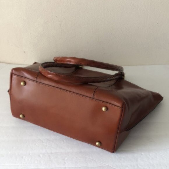 Patricia Nash Michel Leather Dome Tan Brown Shoulder Handbag - Picture 7 of 11